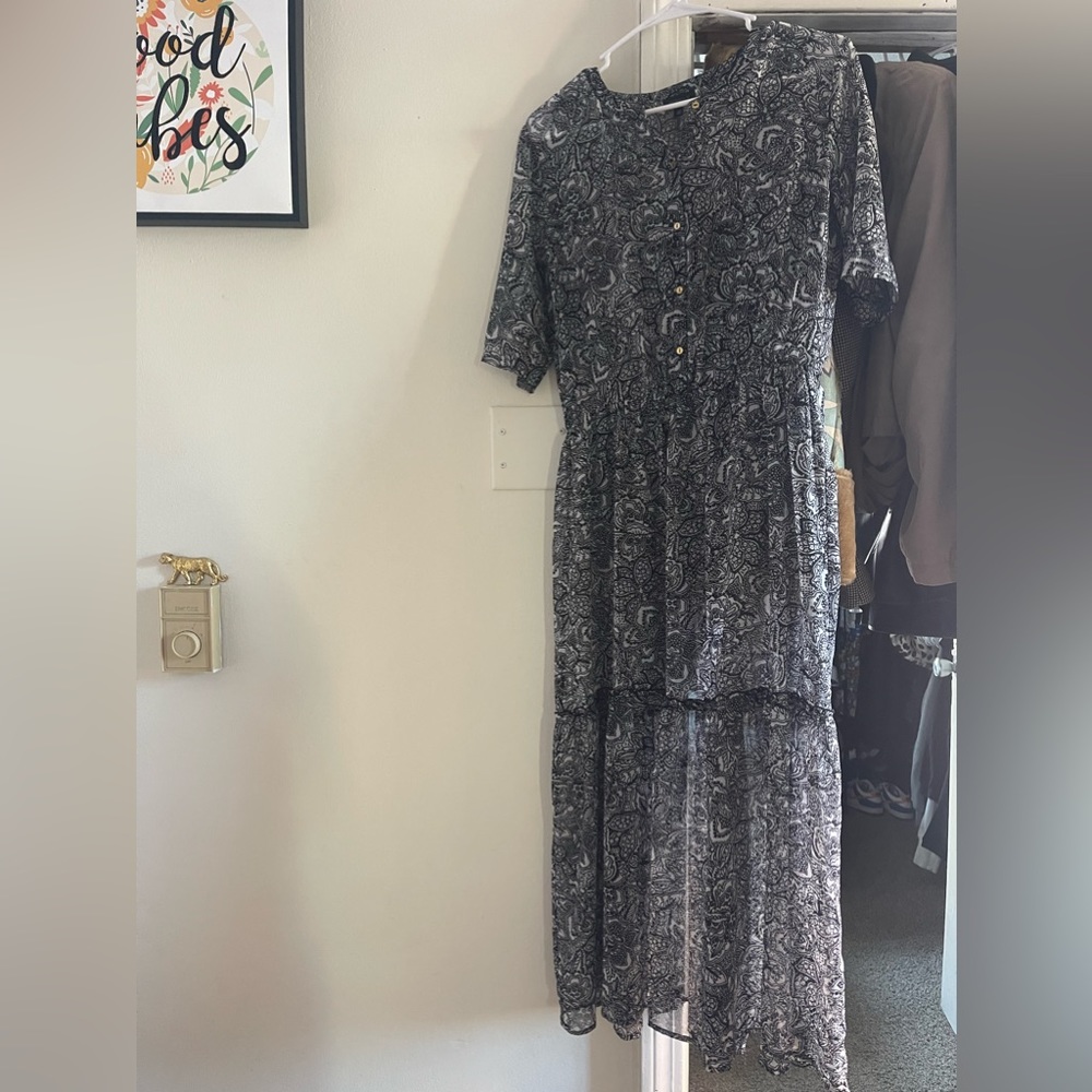 Who What Wear sheer maxi dress